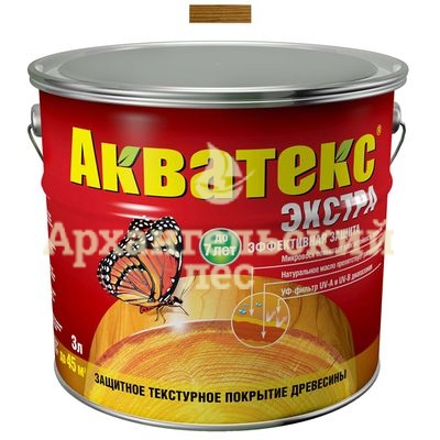 Защитно-декоративный состав орех 3,0 АКВАТЕКС-ЭКСТРА