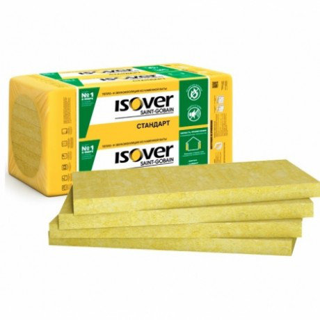 Минвата ISOVER Стандарт 50х1000х600 (0,24м3, 4,8м2) 8шт Минвата ISOVER Стандарт 50х1000х600 (0,24м3, 4,8м2) 8шт