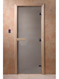 Дверь банная DW 700*1900 САТИН 8мм 3петли (ольха/береза)